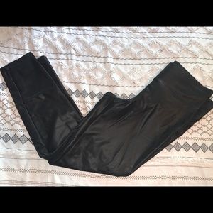 Black leather leggings from Francescas